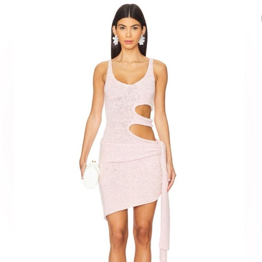 Elegant Pink Cut-Out Dress